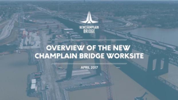 Overview of the New Champlain Bridge worksite - April 2017:Curious to see the evolution of the construction of the new Champlain Bridge as the crow flies? Take a moment to view our new drone images taken last April. An excellent overview of the work progress and a good way to see the colossal work carried out by our teams in the last months! You will be able to see the three main working platforms, the East Approach, the West Approach and finally the Cable-Stay Bridge. Ready for takeoff?