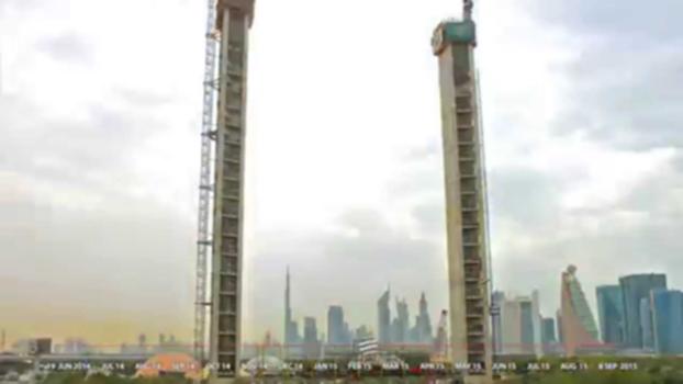 Dubai Frame:Timelapse Dubai Frame - under construction