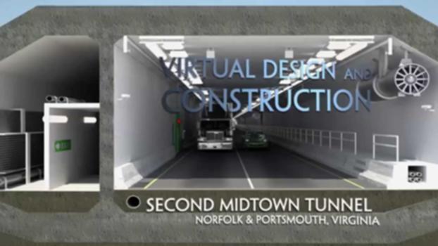Second Midtown Tunnel, Norfolk & Portsmouth, VA:As lead designer on the Design Build team, Parsons Brinckerhoff used Virtual Design and Construction including model based design, virtual prototyping, 3D coordination and visualization to improve the efficiency of the design build process.