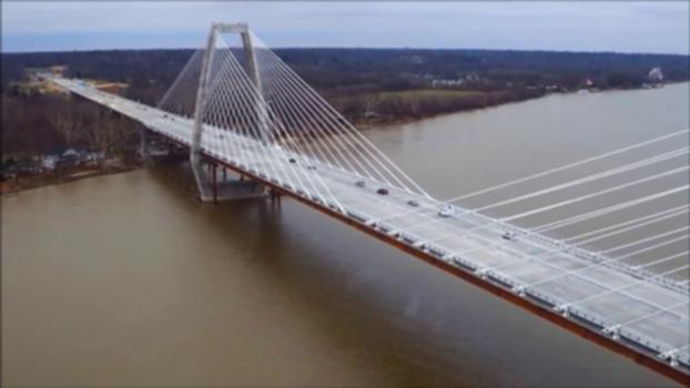 Lewis & Clark Bridge Opens : On Sunday, December 18, 2016, the East End Crossing -- an 8½-mile stretch of highway connecting eastern Louisville with Southern Indiana -- opened to traffic. It includes the new Lewis and Clark Bridge, which was named the day of the opening. 
Hundreds of people who played a role in the East End Crossing attended the opening ceremony. A crowd of 500+ motorists participated in a public caravan. And some 100 bicyclists braved the elements to be among the first to cross the bridge. 
Indiana Governor-elect Holcomb led the caravan by driving a Ford F-250 pickup alongside a Lincoln Navigator filled with Kentucky officials. Both vehicles were built at the Ford Truck plant in eastern Louisville, which is only six miles from the bridge. 
The East End Crossing is part of the $2.3 billion Louisville-Southern Indiana Ohio River Bridges Project which also includes the new Lincoln Bridge in downtown Louisville and Jeffersonville plus the reconfigured Kennedy Interchange.
