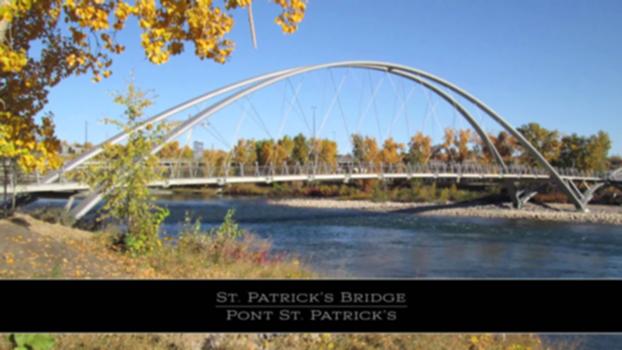 WSP | Parsons Brinckerhoff & RFR - George C. King Bridge ( St. Patrick’s Bridge) - CCE Awards 2015 : See their project page with more info here: http://bit.ly/AwardWSP
The George C. King Bridge (formerly St. Patrick’s Bridge) spans the Bow River in Calgary’s East Village, linking St. Patrick’s Island with mixed-use community development to the south and popular pedestrian paths and communities along the river to the north. It is a three-span, 182 m long network arch structure that resembles stones skipping across water. Given its slender and architectural uniqueness, the project team had to overcome several design and construction challenges, including the Calgary flood of June 2013.