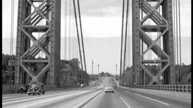 A trip across the George Washington Bridge in the late 1940s - stabilized in 2012 in After Effects:Here's one more: http://www.youtube.com/watch?v=k_Sv51hW_RY
I just had to stabilize it, I just had to. 
From the Internet Archive. 
http://www.archive.org/details/CLN-37-G-3
