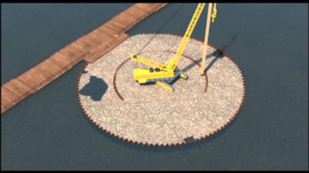 Mersey Gateway - Cofferdams and pylons:CG animations by Proin3D