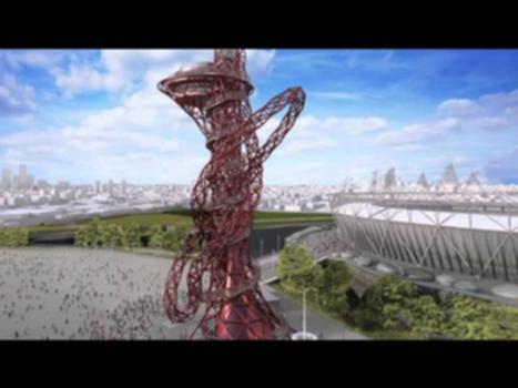 Olympic Park Arcelor Mittal Orbit tops out:The £23m ArcelorMittal Orbit at London's Olympic Park reaches its full 376ft height making the Anish Kapoor sculpture the largest in the UK