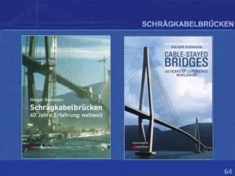 Webinar "Schrägkabelbrücken" mit Holger Svensson : Schrägkabelbrücken befinden sich weltweit in einer stürmischen Entwicklung. Während im Jahr 1986 ca. 150 größere Schrägkabelbrücken weltweit bekannt waren, ist ihre Zahl heute auf ein Vielfaches gestiegen. Um 1975 betrug die größte Spannweite 404 m, 1995 betrug sie bereits 856 m und liegt heute bei 1088 m. Der wirtschaftliche Bereich für die konkurrierenden Hängebrücken wird zunehmend auf noch größere Spannweiten eingeschränkt und Schrägkabelbrücken stehen weltweit im Mittelpunkt des Interesses der Brückeningenieure.
Holger Svensson behandelt den Stand der Technik des Entwurfs und der Bauausführung von Schrägkabelbrücken weltweit. Dabei lässt Svensson alle Webinar-Teilnehmer an seinem enormen fachlichen Wissen, seiner Entwurfskompetenz und seiner mittlerweile 40-jährigen Erfahrung mit Schrägkabelbrücken teilhaben. Das Webinar basiert auf Svenssons kürzlich erschienenem Buch „Schrägkabelbrücken - 40 Jahre Erfahrung weltweit" auf. Die Folien sind auf Englisch, das Webinar wird auf Deutsch vorgetragen.
Wer das Webinar sehen sollte
- Praktische Ingenieure
- Entwurfsingenieure
- Brückeningenieure in Verwaltung, Ingenieurbüros und Baufirmen
Was man durch das Webinar lernt
- Konstruktive Besonderheiten und Möglichkeiten von Schrägkabelbrücken mit Stahl-, Beton- und Verbundbalken
- Geschichtliche Entwicklung von Schrägkabelbrücken
- Verankerung, Bemessung, Dynamik und Montage der verschiedenen Kabeltypen
- Erläuterung der verschiedenen Montagemethoden
- Exemplarische Beschreibung verschiedener Großbrücken
- Zukünftige Entwicklungen
Zum Vortragenden
Dipl.-Ing. Holger Svensson, PE, PEng, CEng, FICE, FIStructE, MHKIE, RPEQ, T.P.Eng, war seit 1972 als Entwurfsingenieur, Projektleiter und Leitender Ingenieur bei Leonhardt, Andrä und Partner (LAP) tätig. Von 1992 bis 2010 war er Geschäftsführender Gesellschafter und 2009 außerdem Vorsitzender der Gesellschafterversammlung. Während dieser Zeit war er für Entwurf, Ausführungsplanung, Montageberechnung, Prüfung und Begutachtung von Schrägkabelbrücken weltweit verantwortlich.