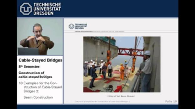 Cable-Stayed Bridges - Lecture 18 by Holger Svensson at TU Dresden (2011/04/12):Live lecture on Cable-Stayed Bridges by Holger Svensson at Technical University Dresden