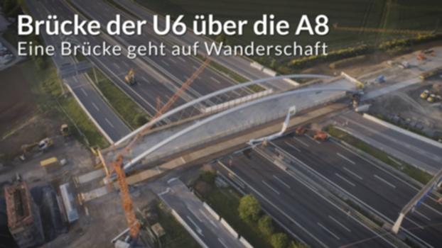 Brückenverschiebung für die U6 über die A8 in Stuttgart:Am Echterdinger-Ei in Stuttgart wurde am 03.05.2020 die neue Brücke für die U-Bahn Verlängerung der Linie U6 über die Autobahn A8 geschoben. Diese wurde zuvor mehrere Wochen lang direkt neben der Autobahn aufgebaut. Mit großen Lastenfahrzeugen wurde die Brücke nachts über die Fahrbahn der A8 geschoben und auf Stützen gestellt.
Die Brücke ist nur ein Teil eines großen Bauprojektes. Die U-Bahnlinie U6 wird vom Fasanenhof aus verlängert. Ende 2021 sollen die ersten Züge der SSB von der bisherigen Endhaltestelle Fasanenhof-Schelmenwasen weiter bis Flughafen/Messe fahren. Da ein Tunnel an der A8 nicht möglich war, weil hier die neue Schnellstrecke der Deutschen-Bahn (Stuttgart 21) in Zukunft vorbeirauscht, haben sich die Bauherren für eine Überquerung der Autobahn entschieden.
Weitere Infos zu dem Bauprojekt der SSB finden Sie unter folgendem Link:
https://www.ssb-ag.de/unternehmen/projekte/stadtbahnprojekte/u6-2-teilabschnitt
Folge mir auf Instagram: @tobiaslauner 
https://www.instagram.com/tobiaslauner