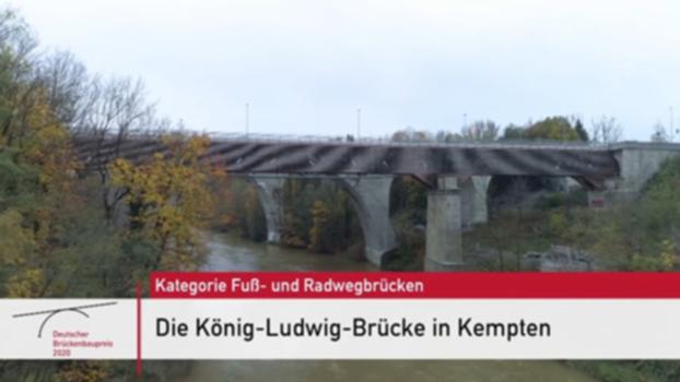 Nominiert zum Deutschen Brückenbaupreis 2020:Instandsetzung der König-Ludwig-Brücke in Kempten
Kategorie Fuß- und Radwegbrücken