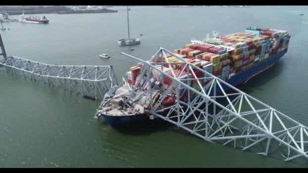NTSB B-Roll - Aerial Imagery of Francis Scott Key Bridge and Cargo Ship Dali:March 26, 2024: NTSB B-Roll of the March 26 Francis Scott Key Bridge that was struck by Cargo Ship Dali in Baltimore, Maryland.