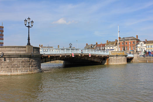 A view of the Haven Bridge located in the town of Great Yarmouth, Norfolk