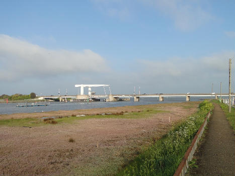 The Breydon Bridge which carries the A47 over the River Yare in the town of Great Yarmouth, Norfolk