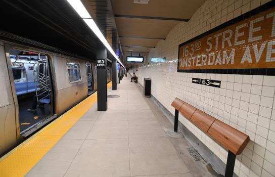 MTA New York City Transit announced the reopening of the 163 St-Amsterdam Av station on the C line:Station improvements include lighting, wayfinding, structural enhancements, and glass mosaics by artist Firelei Baez