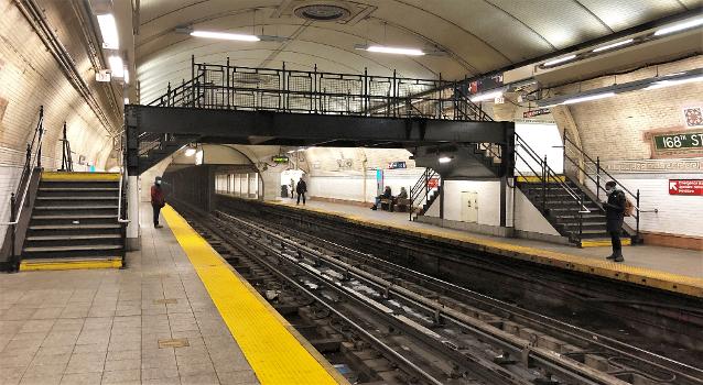 The 168th Street station on the #1 line in Washington Heights, Manhattan, New York City