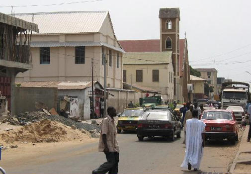 Banjul, Eastern part of the town, west of Wellington street