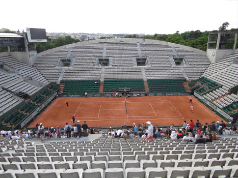 Vue depuis le haut du Suzanne Lenglen