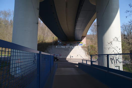 Blick von der Johannisbrücke auf die Dudweiler Landstraße.