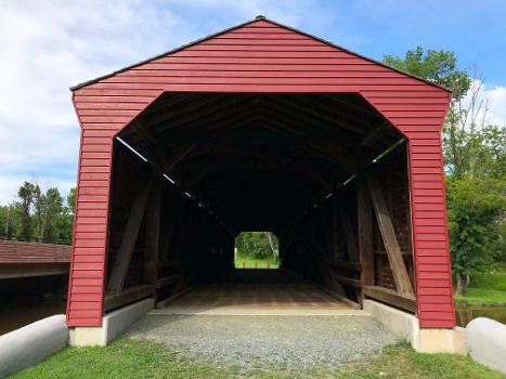 Southwest side of Gilpin's Falls Covered Bridge along North East Creek in Bay View, Cecil County, Maryland
