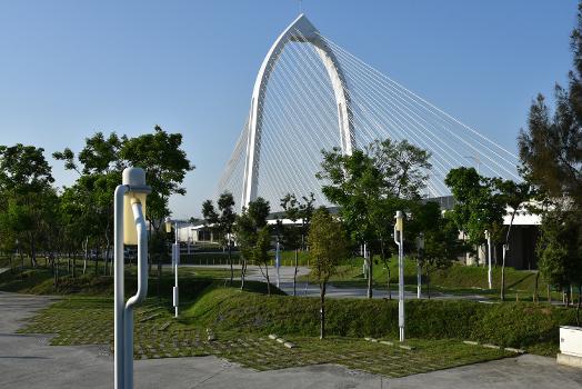 View of Kenanaiqin Bridge from Taichung Central Park