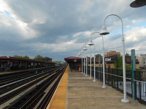 The 219th Street White Plains Road Line subway station in the Bronx, New York