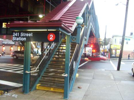 IRT White Plains Road Line, entry to the 241st Street, 2 Train station, in the Bronx