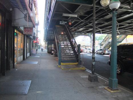 SW stair 50th Street and New Utrecht Avenue to the 50th Street station