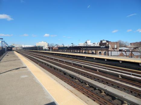 The 55th Street station in Borough Park, Brooklyn