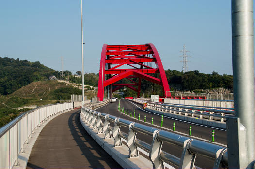 Zweite Ondo-Brücke zwischen Kure und Kurahashi-jima in der Präfektur Hiroshima