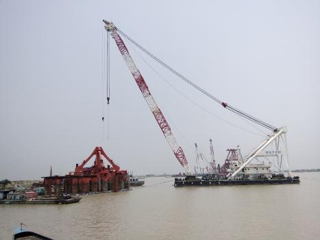 Construction of the Padma Bridge by a Chinese company