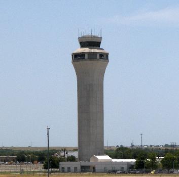 The Austin-Bergstrom International Airport control tower located in Austin, Texas