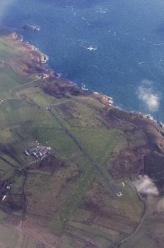 Arial view of Alderney Airport