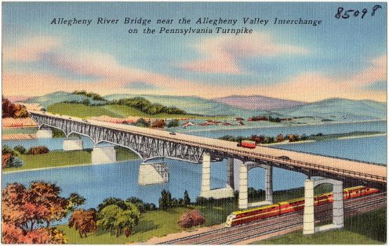 Allegheny River Bridge near the Allegheny Valley Interchange on the Pennsylvania Turnpike