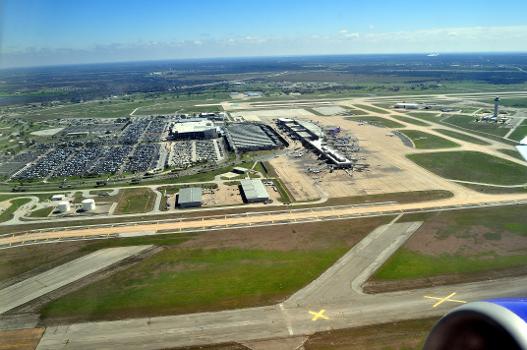Aerial view of Austin-Bergstrom International Airport, Austin, Texas