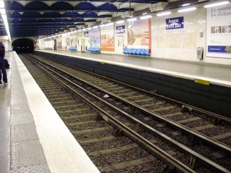 Quais de la station « Avenue Émile Zola » du métro de Paris (à droite versBoulogne)