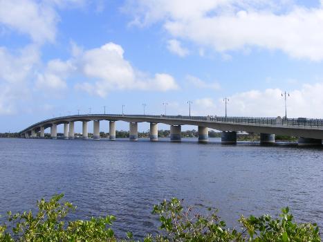 The New Broadway Bridge, viewed from the North side of the West Bank, Daytona Beach, Volusia County, Florida