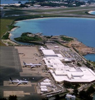 Bermuda International Airport &#8211; aerial view of Terminal