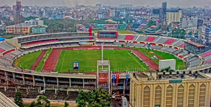Bangabandhu National Stadium, : Also known as Dhaka Stadium, and formerly known as Dacca Stadium is the national stadium and a multipurpose sports arena in Dhaka, Bangladesh.