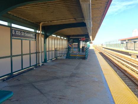 Broad Channel bound platform at Beach 105th Street on the S