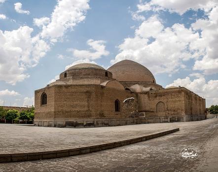 Exterior view of Blue Mosque, Tabriz