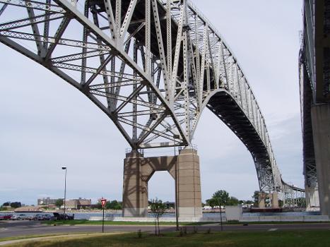 Bluewater Bridge over the Huron River between Sarnia, Ontario and Port Huron, Michigan