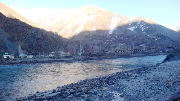 Friendship bridge between Afghanistan and Tajikistan in Darwaz-Darvoz region