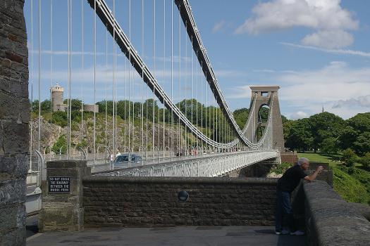 The Clifton Suspension Bridge, viewed from the west pier.