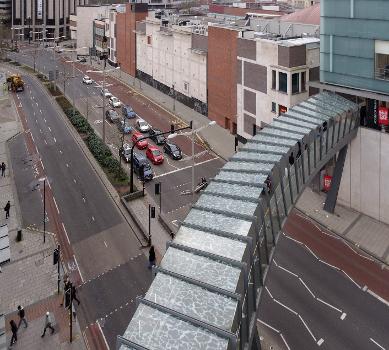The A4044 Bond Street/Temple Way, seen from the Cabot Circus car park