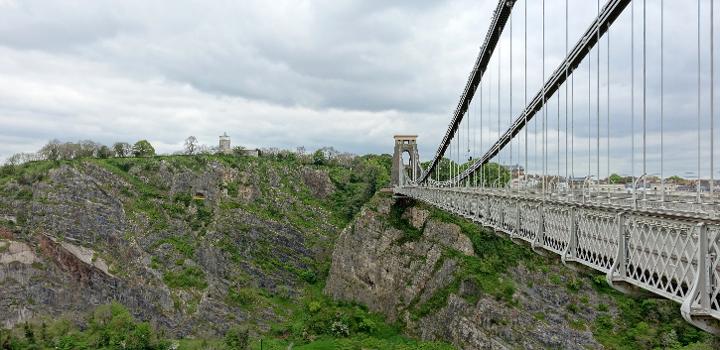 L'observatoire et le pont suspendu de Clifton à Bristol