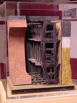 A scale model of Marc Brunel's tunnelling shield in the Brunel Museum at Rotherhithe