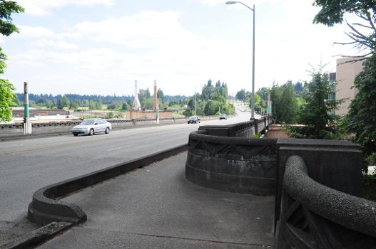 Capital Boulevard Crossing, spanning the Deschutes River : Just above Tumwater Falls, Tumwater, Washington, U.S.A.
