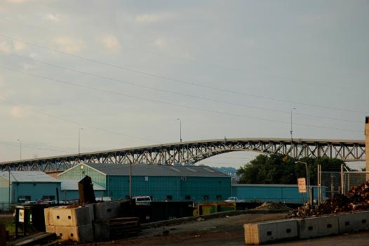Cedar Street Bridge over the Illinois River from Peoria to East Peoria.