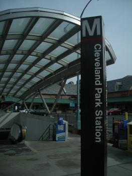 The entrance Pylon and Canopy at Cleveland Park Station
