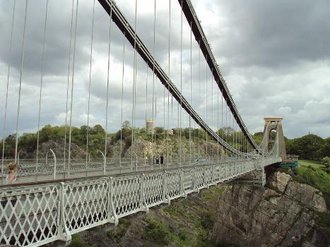 View from the side of the Clifton Suspension Bridge, Bristol.