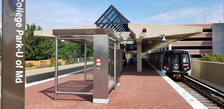 College Park - University of Maryland station after Platform Improvement Project upgrades