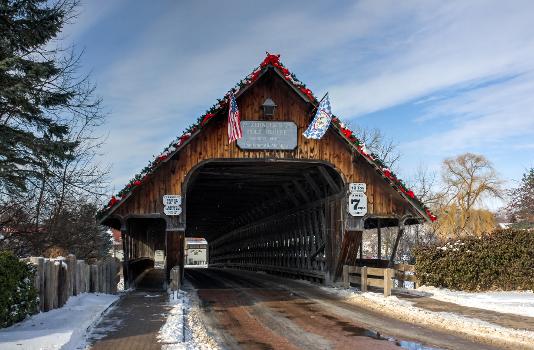 Covered bridge entrance, Frankenmuth, Michigan